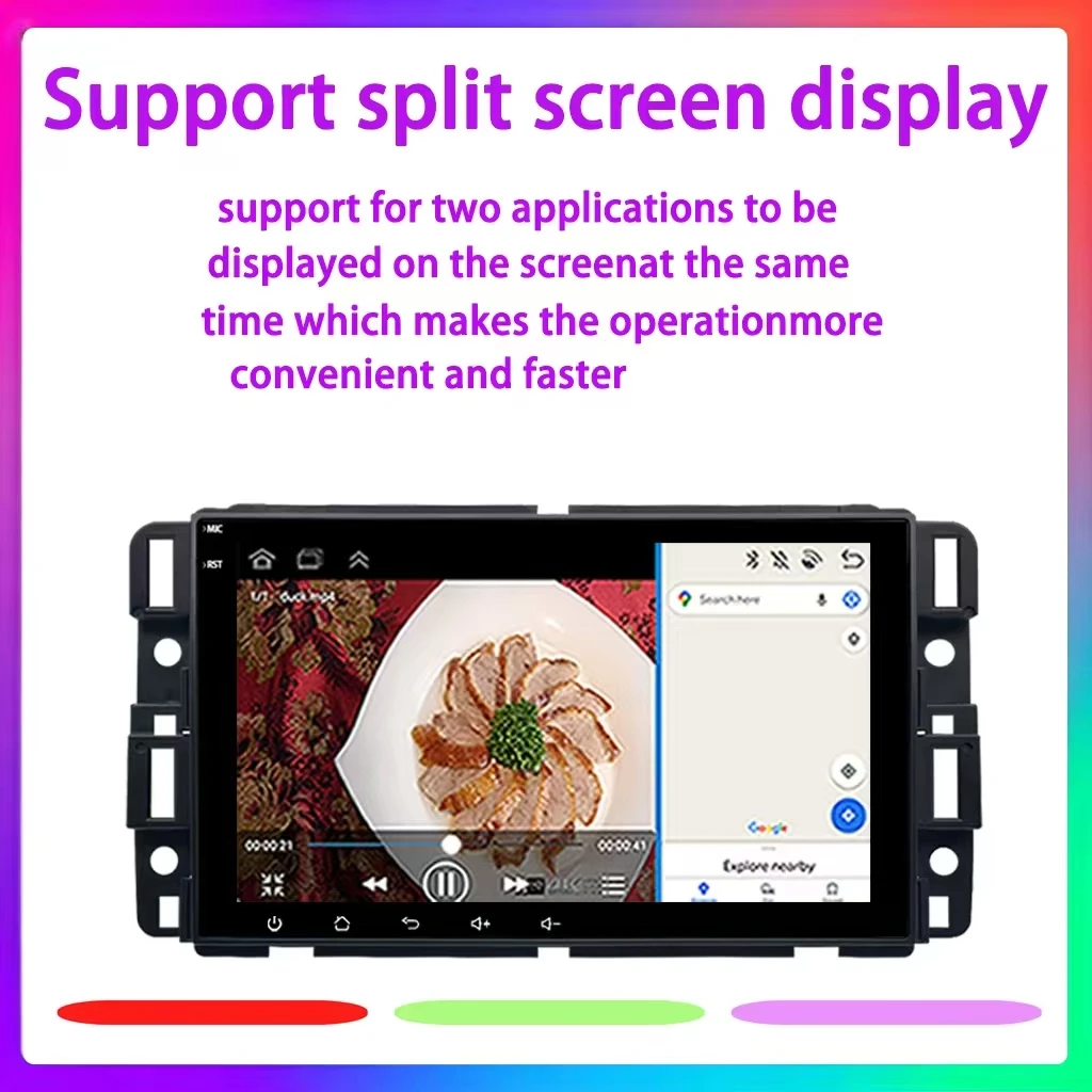 8 polegadas Android 13 Carplay Android Auto Multimedia Player para GMC Chevrolet (2007-2012) WIFI 4G GPS Rádio
