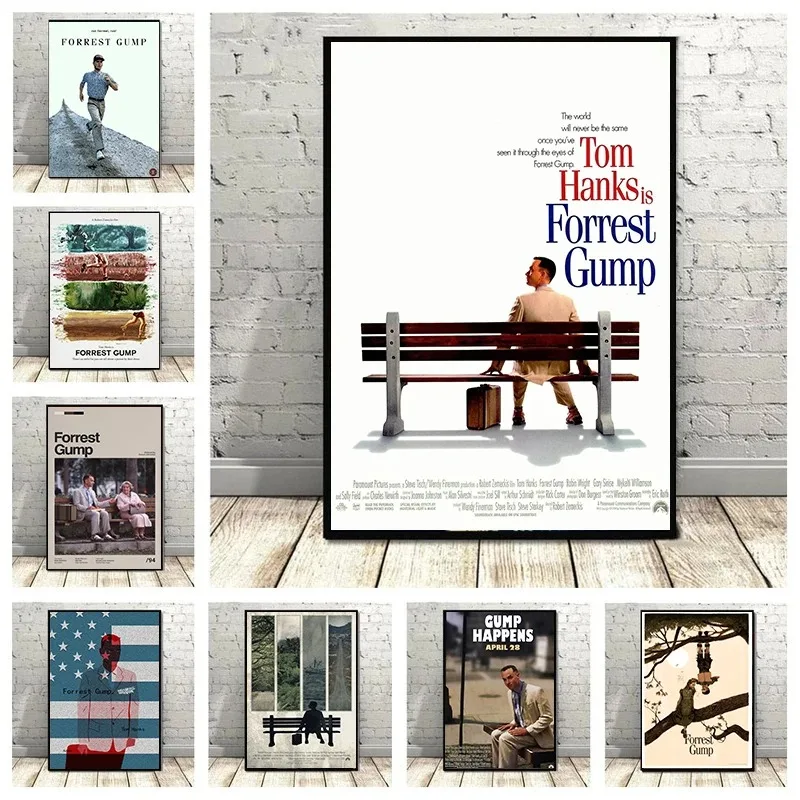 Classic Movie Forrest Gump(1994) Film Poster Canvas Painting Tom Hanks Robin Wright Prints Wall Art Pictures Retro Home Decor