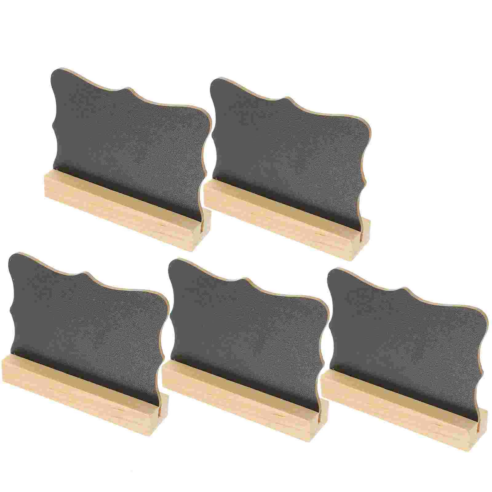 5 Pcs Wooden Blackboard Ornaments Memo Chalkboard Party Table Decoration Message Writing Sign Erasable Mini Chalkboards Signs