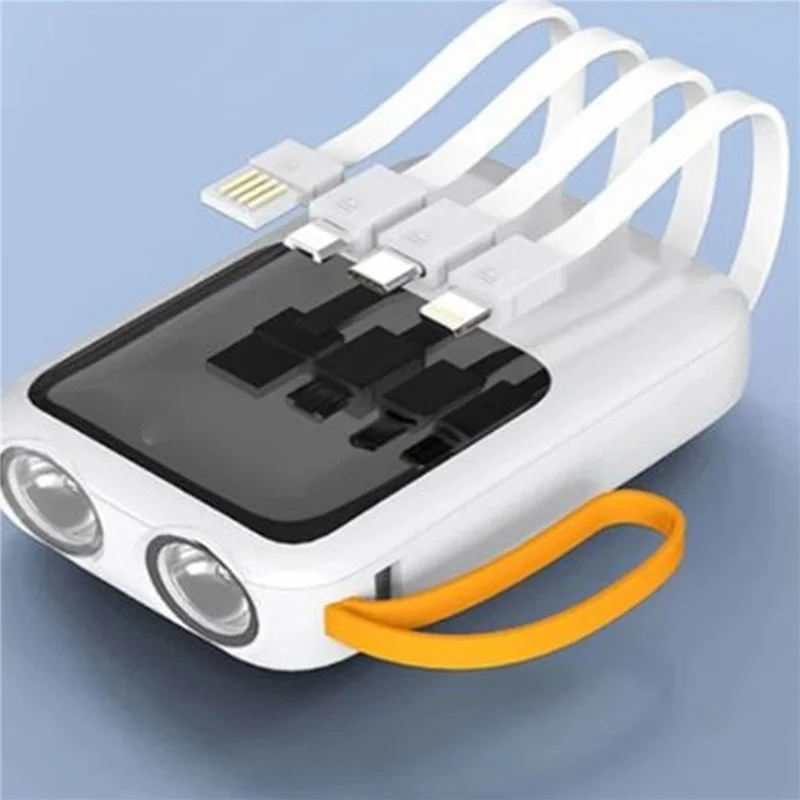 ABRB-2X boîte de batterie externe 3X18650 4-en-1 bricolage boîte de rangement de charge de batterie USB Type C avec lampe de poche pour charger les téléphones, B