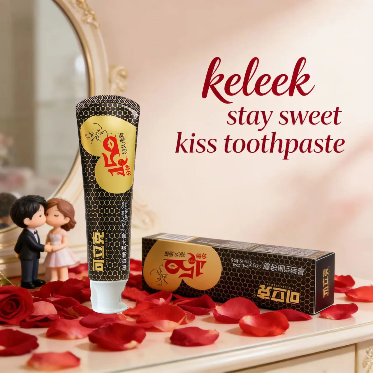 5pcs Stay Sweet Kiss Toothpaste Fresh mouth Couple toothpaste reduce odor Clean teeth to protect the mouth and gums keleek