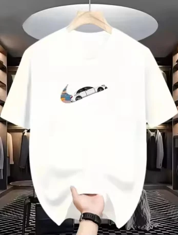 Trendy Pattern Graphic Print Cotton Loose Crew Neck T-shirt Summer Casual Couple Matching Streetwear Unisex Tops for Men Women