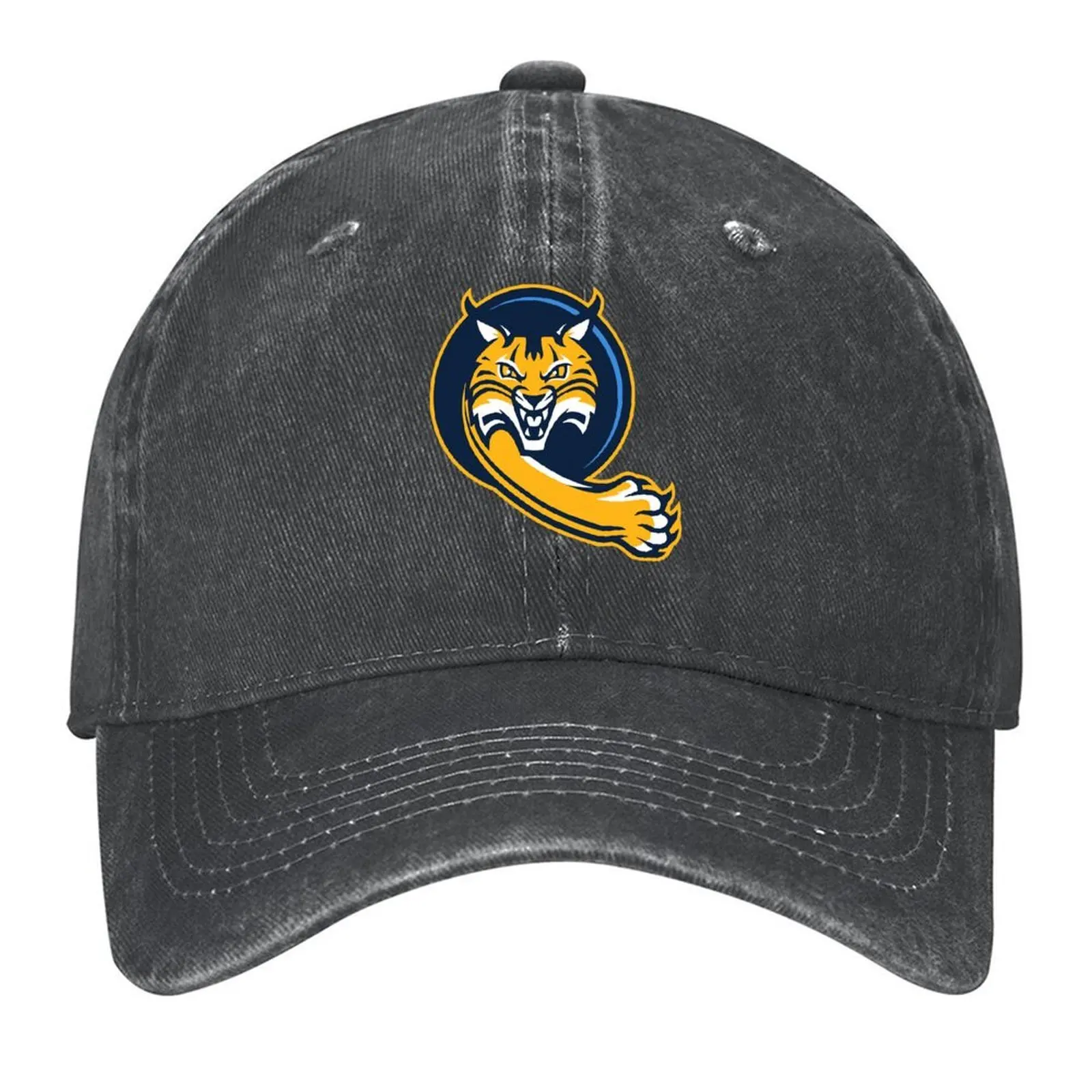 

Original Logo Quinnipiac Bobcats Baseball Cap tactical cap Hood New Hat foam party Hat Women's Men's