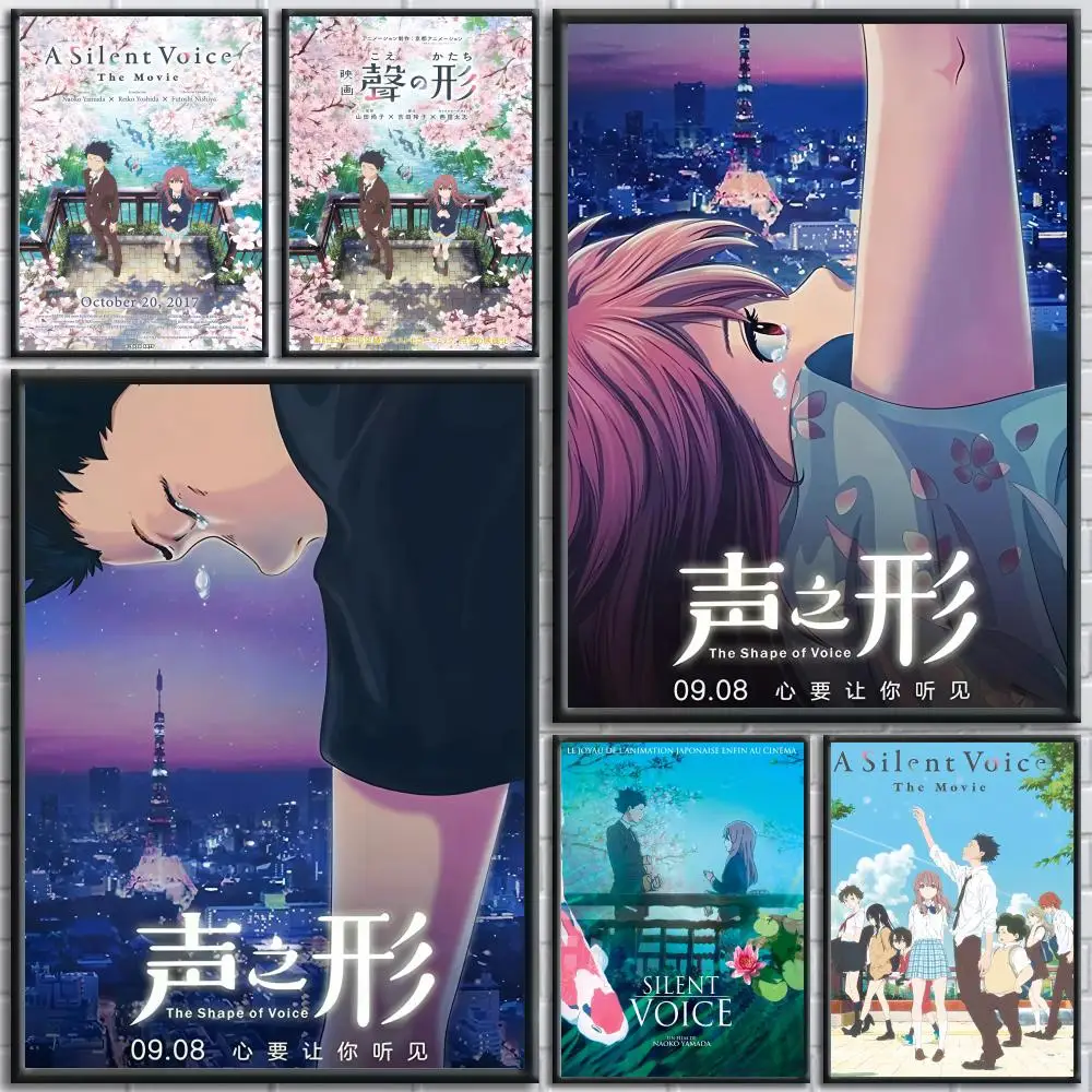 Movie A S-silent Voice Painting Calligraphy Wall Art Canvas Poster Premium Home Decor Print for Living Room Bedroom