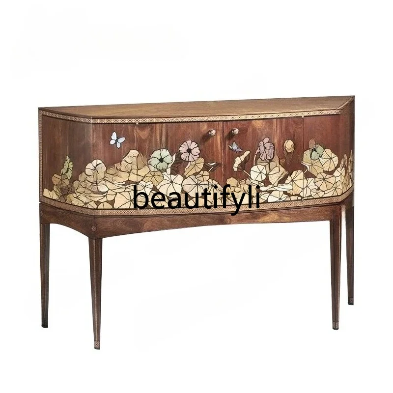 

X Solid wood multi-functional retro chest cabinet/home entrance cabinet/medieval TV cabinet