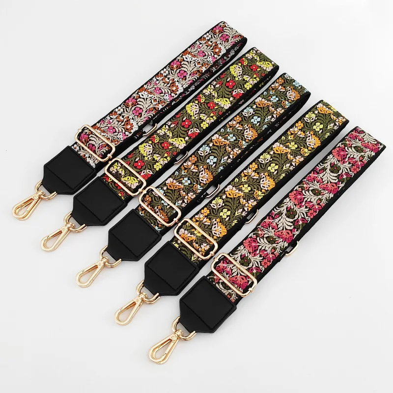 Flower Bag Strap Women Handbag Belt Wide Shoulder Bag Strap Replacement Strap Accessory Bag Part Adjustable Belt For Bags