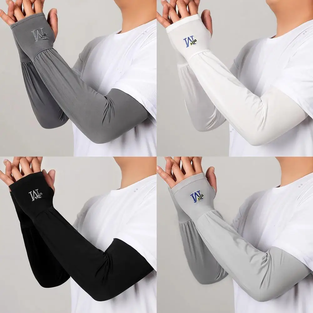 Summer Unisex Arm Sleeves Cooling Anti Uv Quick Drying Elastic Running Arm Fishing Sleeves Arm Cycling Outdoor Cover Breath D9n8