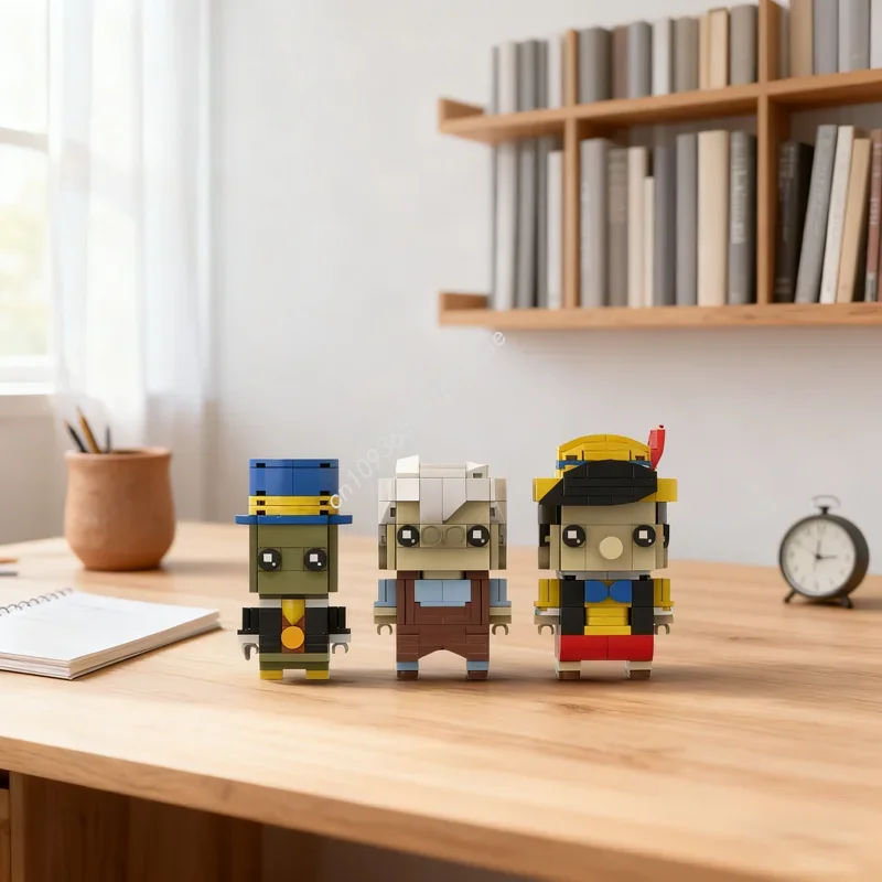 

388 деталей, серия MOC «Пиноккио», модель Brickheadzed, строительные блоки, конструктор, игрушка для сборки, подарок на Рождество и день рождения для детей