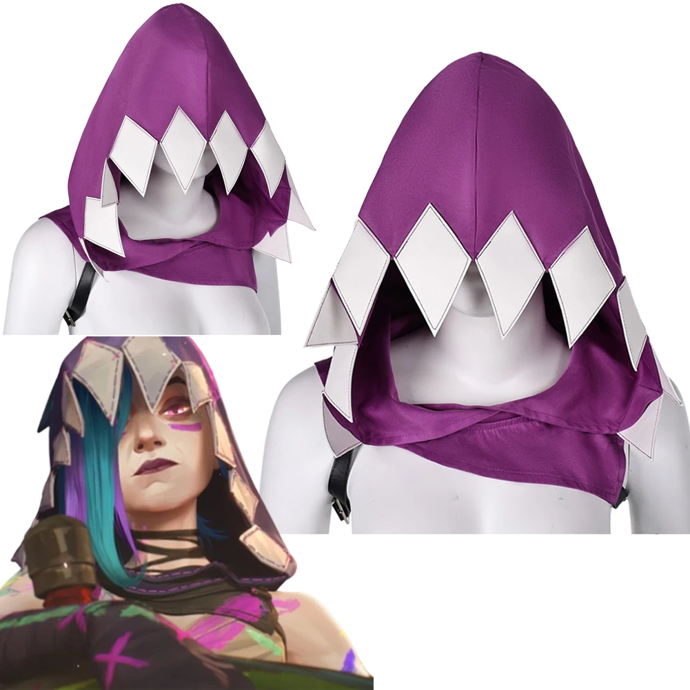 Arcane 징크스 코스프레 판타지아 코스튬 액세서리, 느슨한 대포 모자, 가발 변장, 소녀, 성인, 할로윈, 카니발 소품