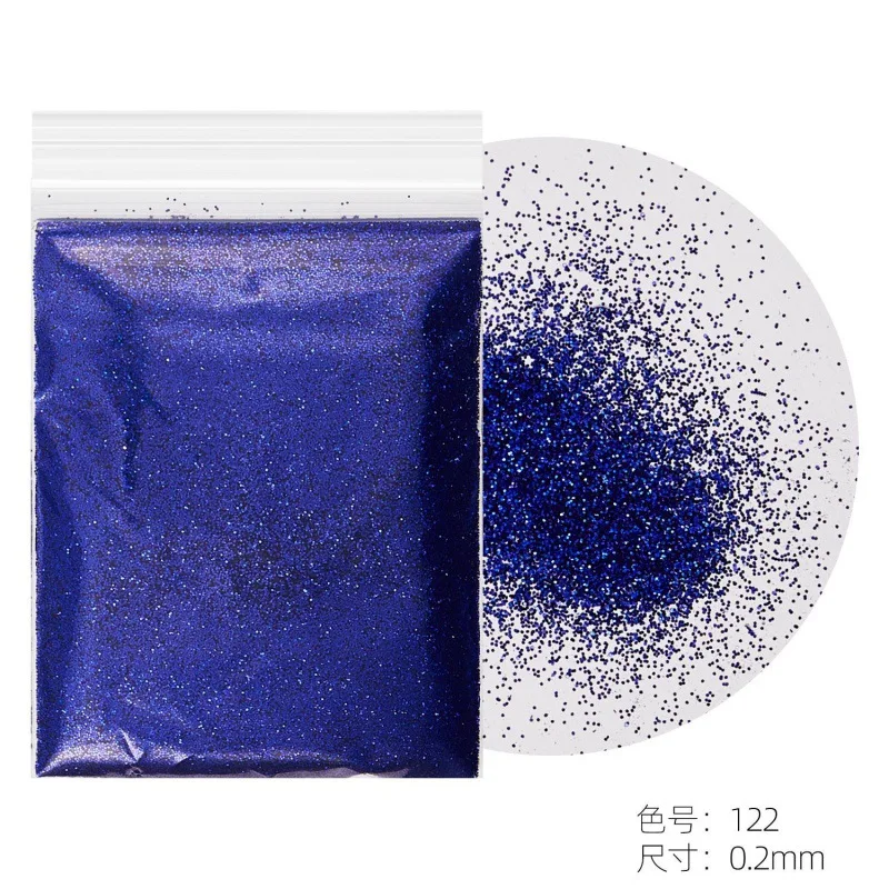 Ultra-Fine Pó Glitter para Nail Art, Conjunto Glitter Azul, Esmalte, Cola de Jóias, 0.2mm