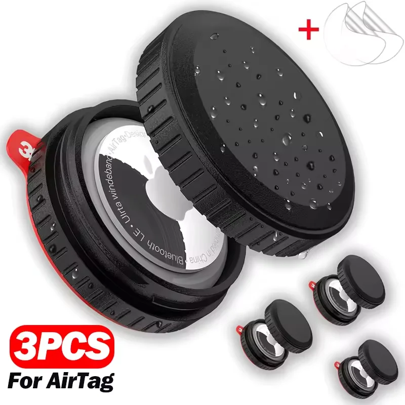 Waterproof AirTag Holder for Apple AirTag Case Adhesive Mount GPS Tracker Holder Protective Case Easy Installation for Car Bike