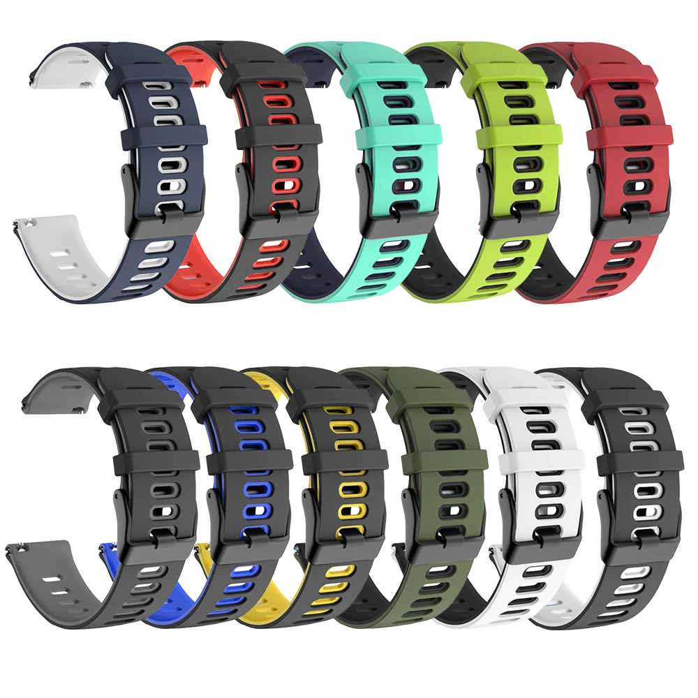 Correa de reloj de silicona para Amazfit GTS 2 3 4 Mini correa para Amazfit Bip Band GTR 2 3 4 42mm pulsera 20mm 22mm Accesorios