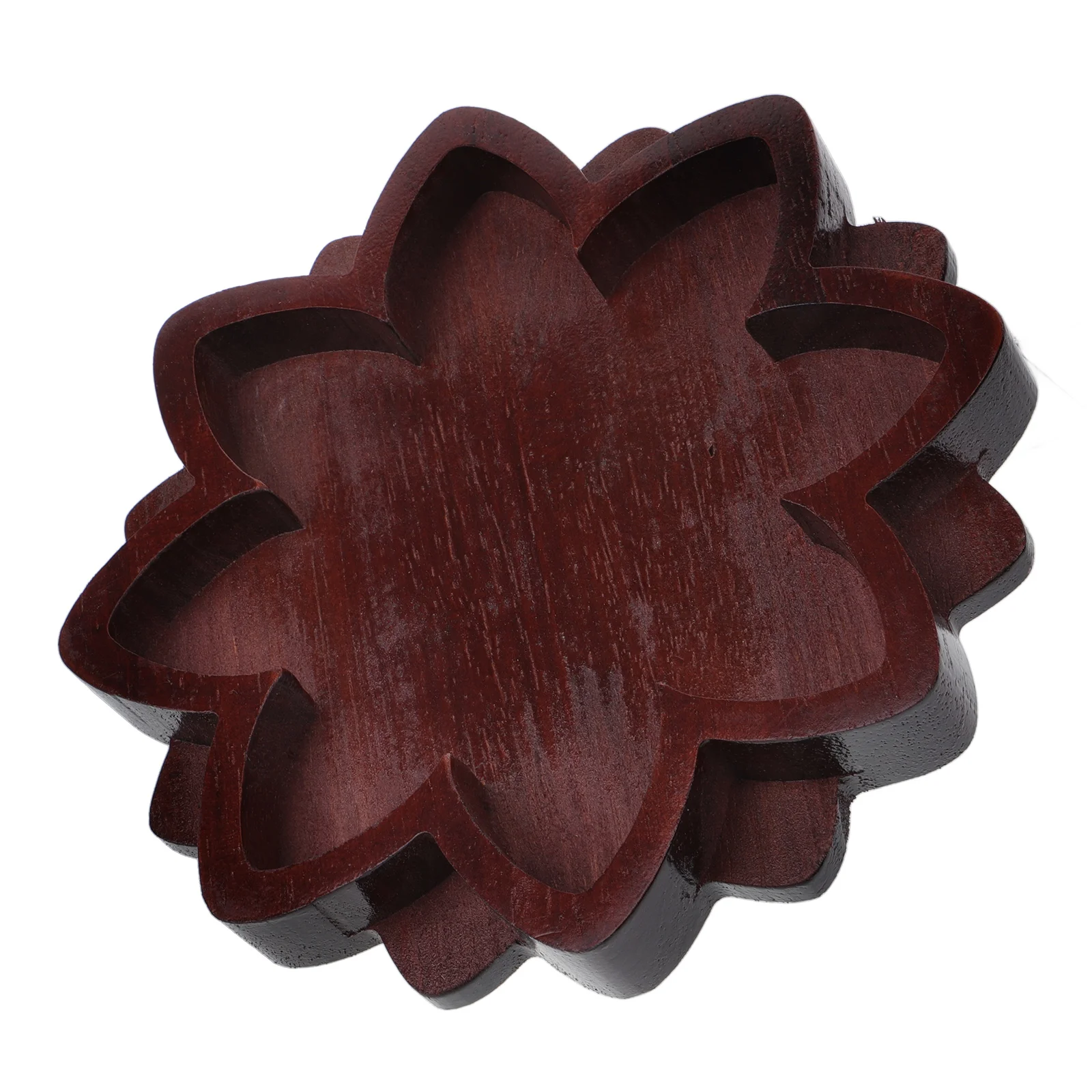 

Lotus Tray Wooden Jewelry Holder Crystal Display Plate Trinket Storage Dish Home Decor Necklace Organizer