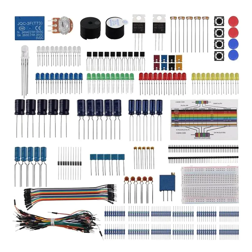 Electronic Component Basic Starter Kit with Sensor, Precision Potentiometer,