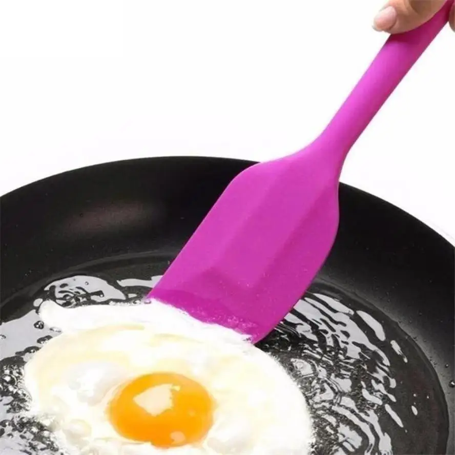 3 Pcs Silicone Cooking Tools Kitchen Utensils Set Non-Stick Cookware Spatula Shovel Soup Spoon Handle Tools Eggs Beater Supplies