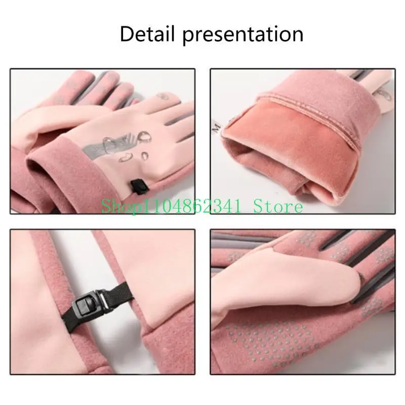 

652F Keep Warm Full Finger Gloves Woman Touchable Screen Mitten Waterproof for Woman