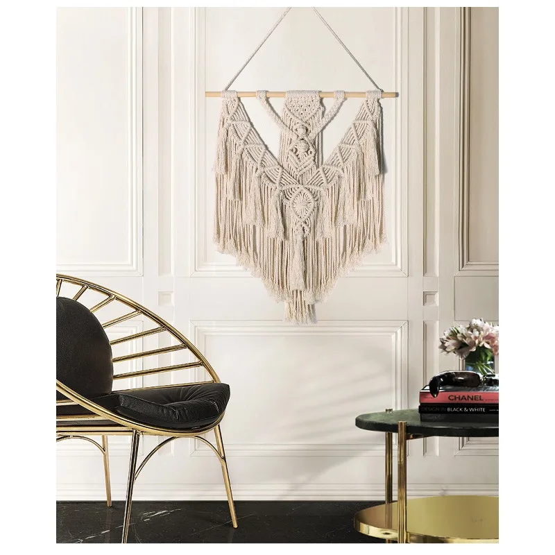 

Minimalist homestay decoration Bohemian handmade weaving wall hanging tassel decoration wall hanging