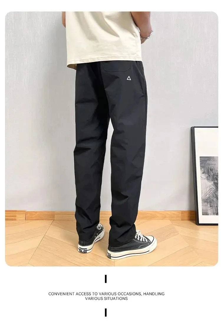 Sommerliche dünne Cargohose für Herren, lässige, schmal zulaufende Hose mit Reißverschlusstaschen, schnell trocknende Streetwear-Hose für den täglichen Gebrauch im Freien, S-3XL – Detail 9