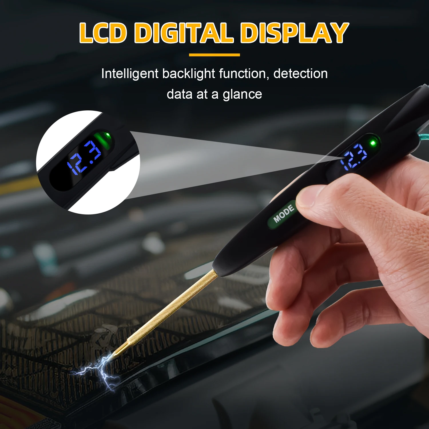 VT100 Automotive Fault Diagnosis Instrument 12V Automotive Fuse Voltage Positive and Negative Polarity Signal Measuring Device