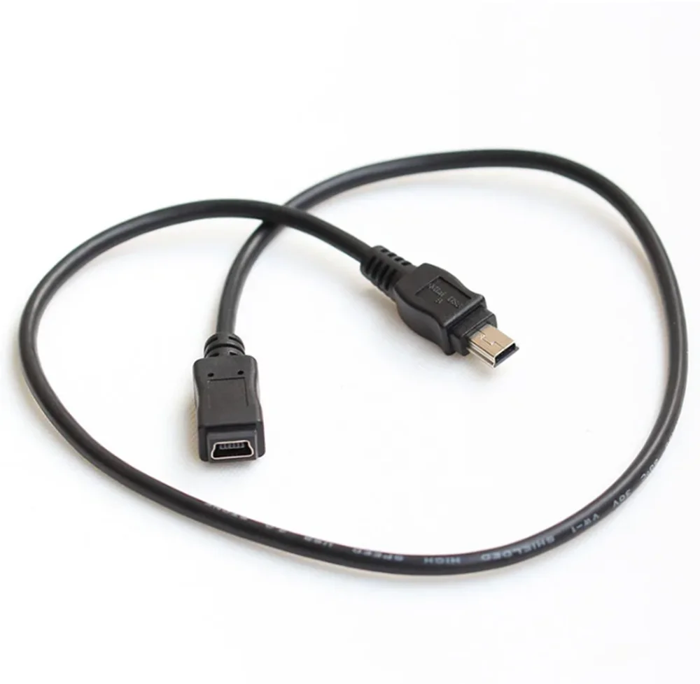 MINI USB 5 Pin Male to Female Data Sync Charger Extension Cable Applicable to The Car Recorder GPS Navigator