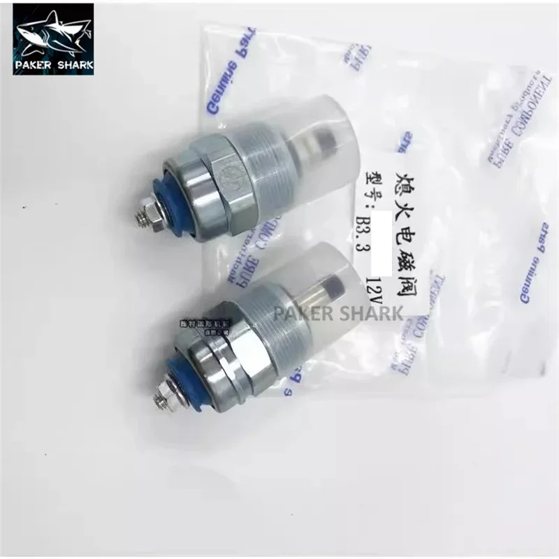 

For B3.3 Fuel Shutdown Solenoid 12V 24V Diesel Pump Stop Solenoid Valve Excavator