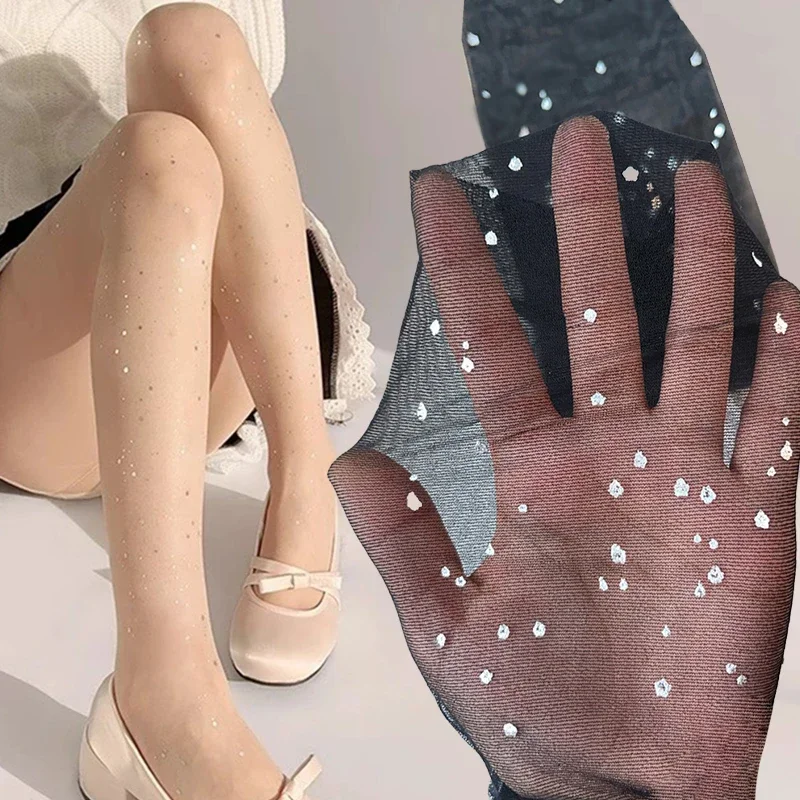 Sparkling Thin Pantyhose Woman Sequined Tights Girls Stretchable Shining Leggings Spring Summer Female Ultrathin Sexy Pantyhose