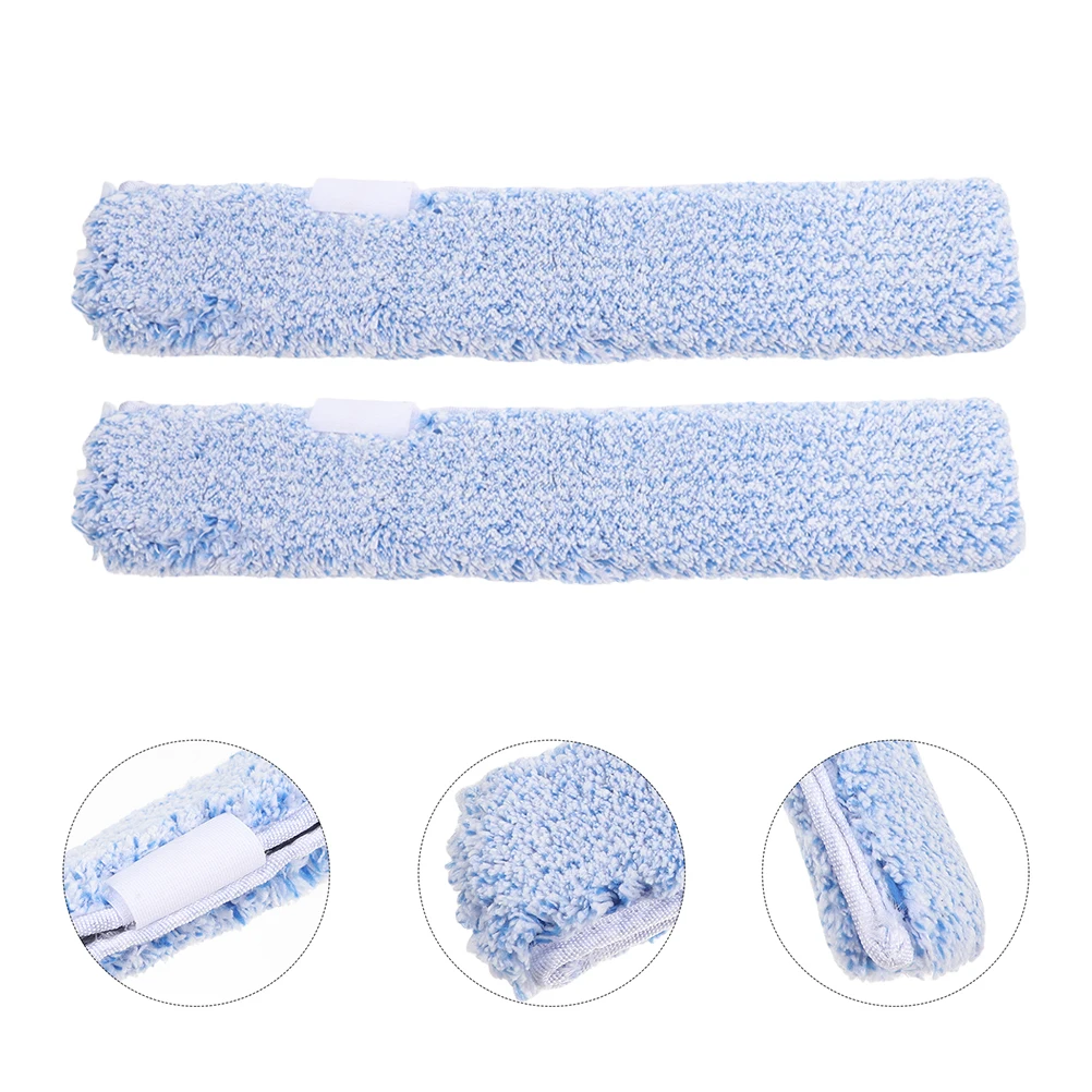

2pcs Microfiber Refill Pads Reusable Fabric Mop Glass Cleaning Pad Window Washing Tools Scrubber Scouring Pad Washable Pads Home