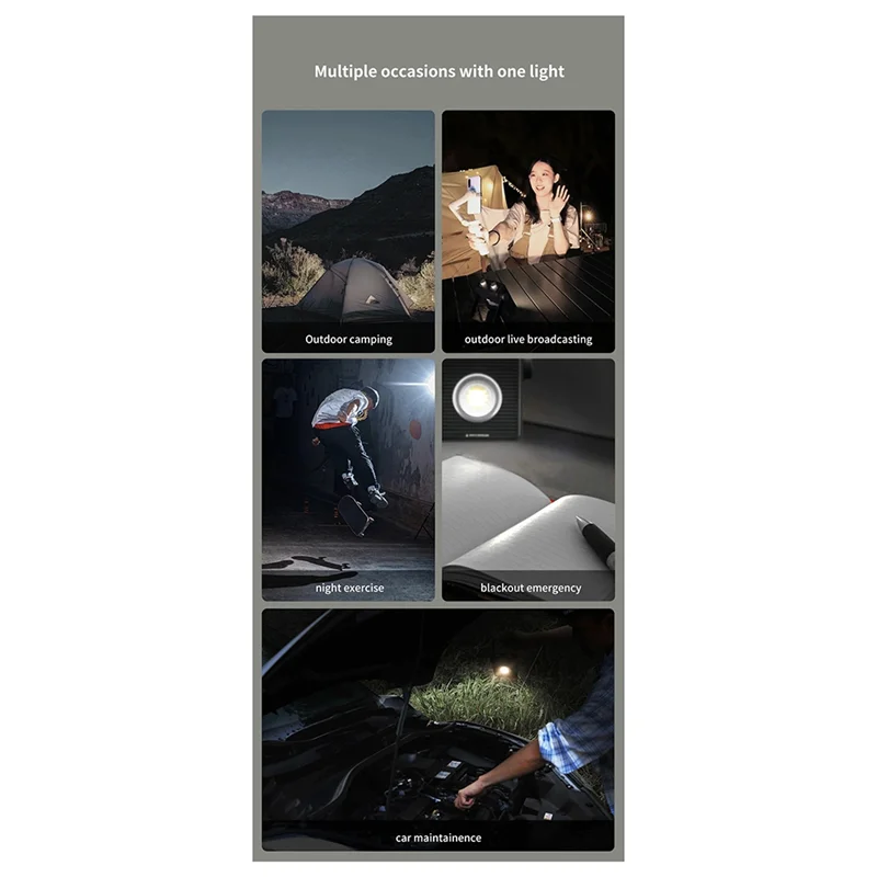 

MOPHE-13500Mah Power Bank Кемпинговый светильник 1800Lm Перезаряжаемый фонарь Портативный аварийный светильник для ночного рынка Уличная лампа