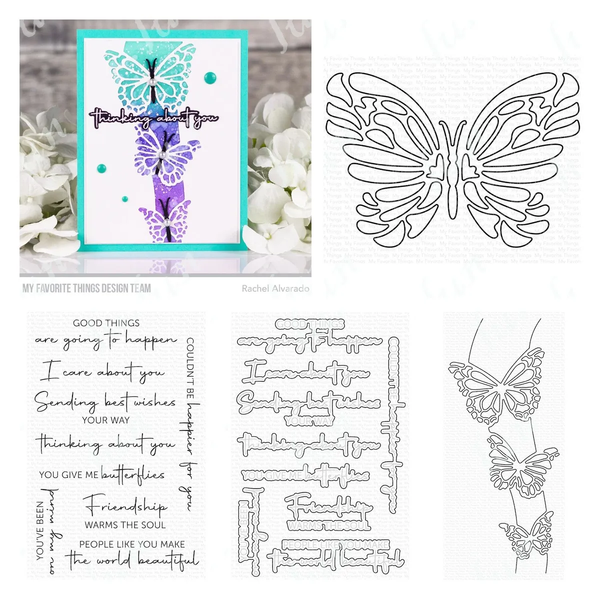 Peek-a-Boo Butterfly Die-Namics Clear Stamps and Dies 2024 DIY Scrapbook Diary Greeting Card Decoration Cutting Die Embossing