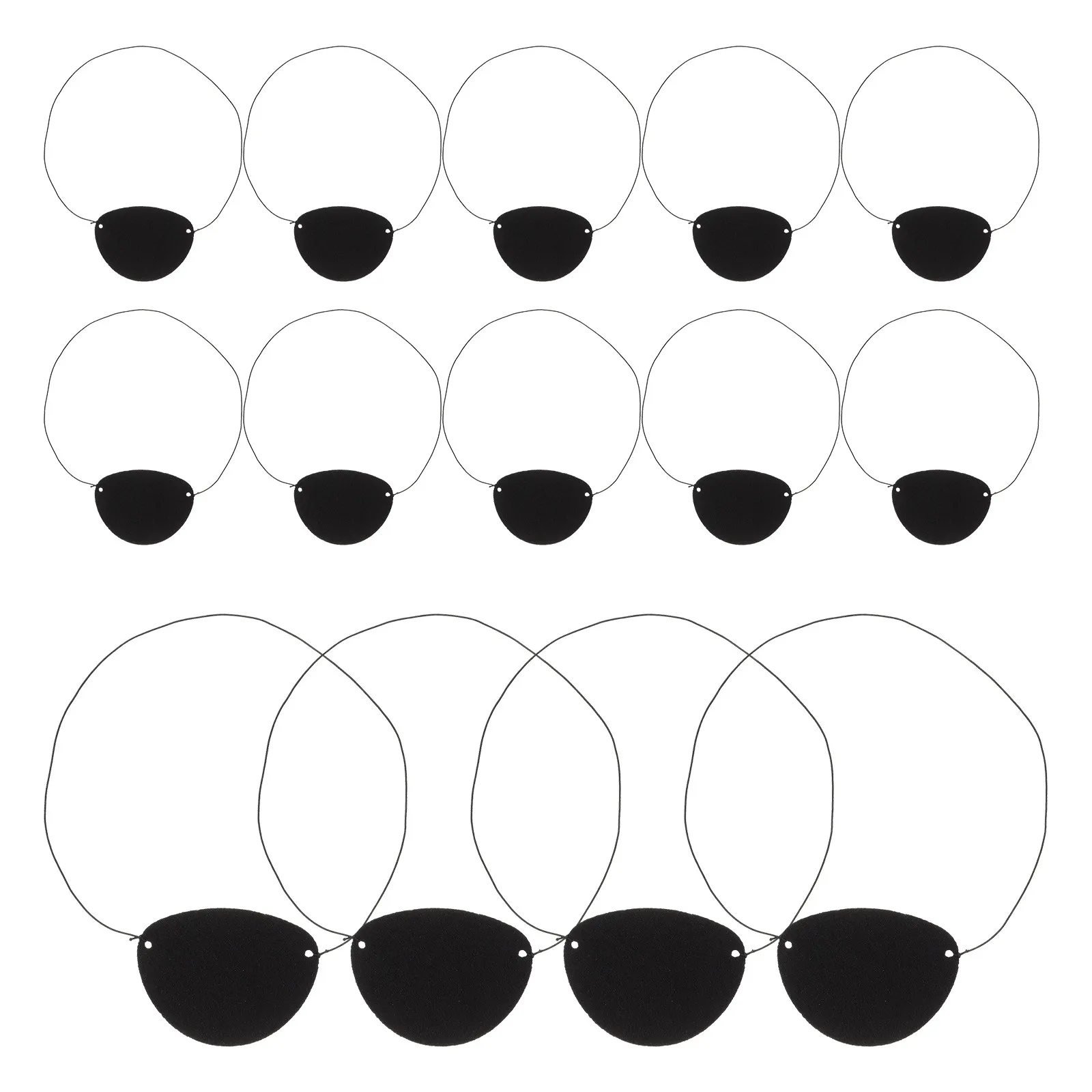 14Pcs Pirate Eye Patch Fabric Single Eye Patch for Halloween Costume Party Cosplay Festival Dress Up Accessory Funny Skull