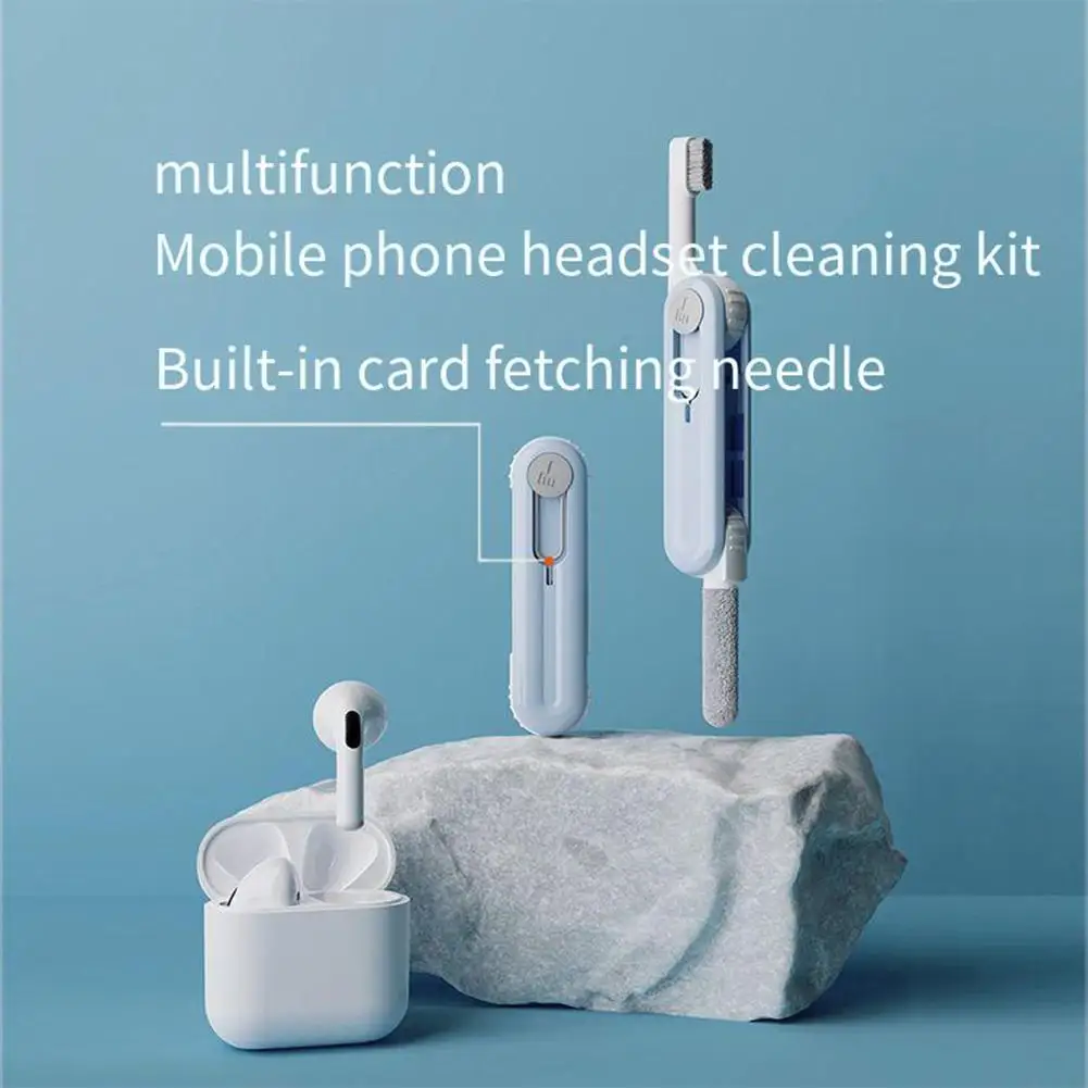 Earphones Cleaning Kit Phone Cleaner Kit With Brush Cleaning Cotton Head Electronic Cleaner Portable Laptop Cleaning Kit