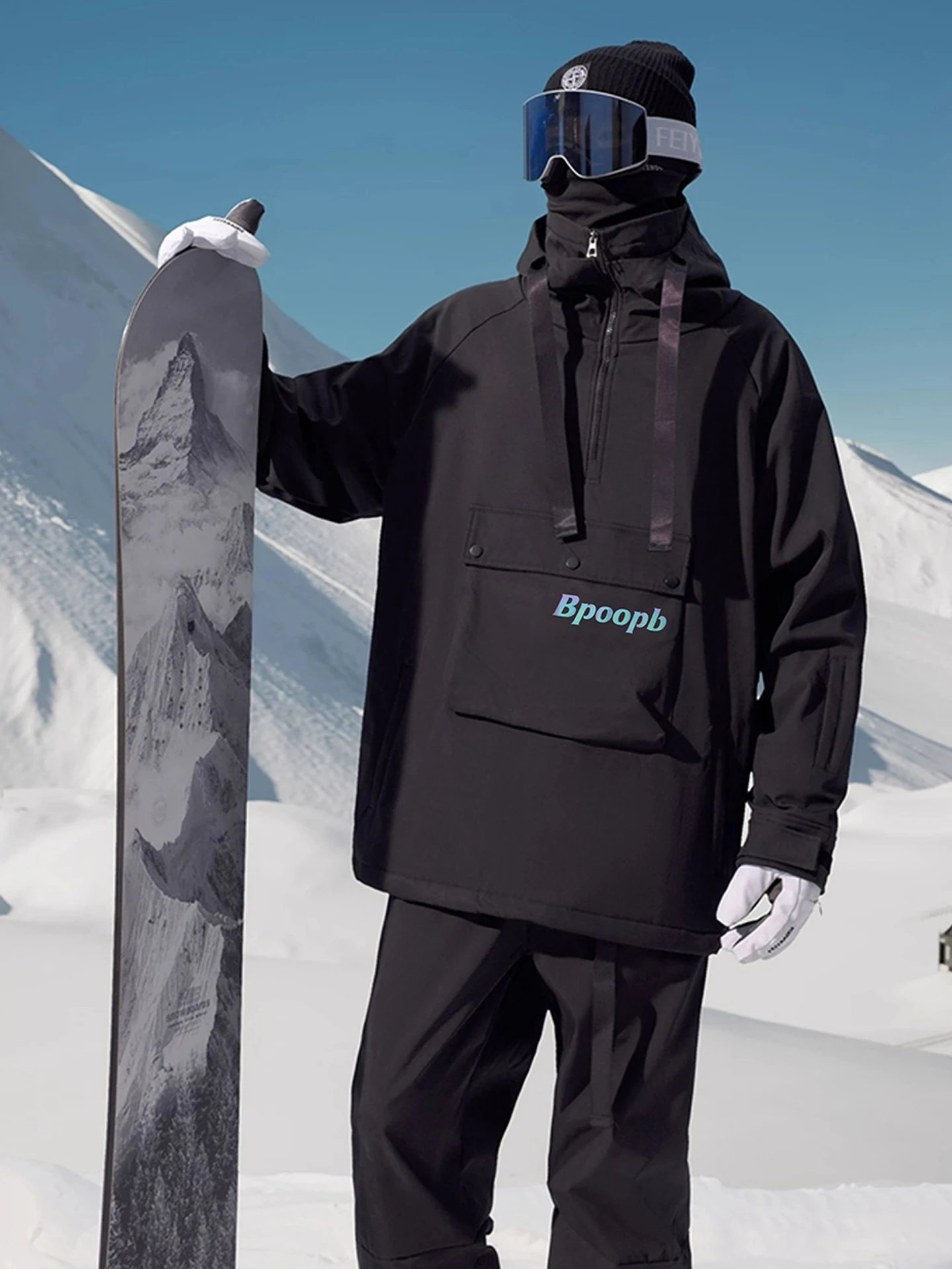 

Мужской зимний утепленный водонепроницаемый ветрозащитный костюм для активного отдыха: куртка и брюки для молодежи