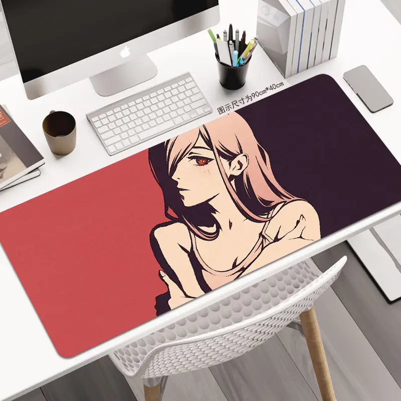 

Chainsaw Man mousepad Makima anime mouse pad 90x40cm girl desk pad gaming accessories