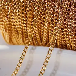Nessuna dissolvenza 2 metri catene in acciaio inossidabile per la creazione di gioielli forniture bracciale collana orecchini catena di alta qualità accessori fai da te