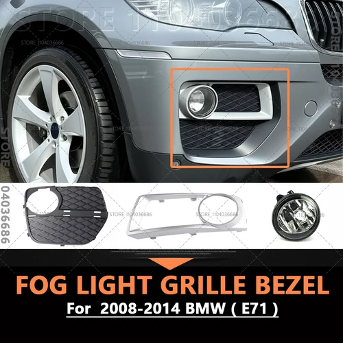Imagen 1 del producto Para 2008-2014 BMW X6 (E71) bisel de rejilla de luz antiniebla 51117312605 51117312606 51117312595 51117312596 63177311351 63177311352
