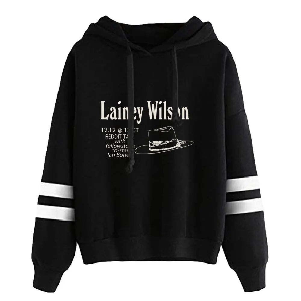 Lainey Wilson-Unisex Pocketless Parallel Bars Sleeve Hoodie, moletom masculino, Streetwear feminino, cantor pop, roupas da moda