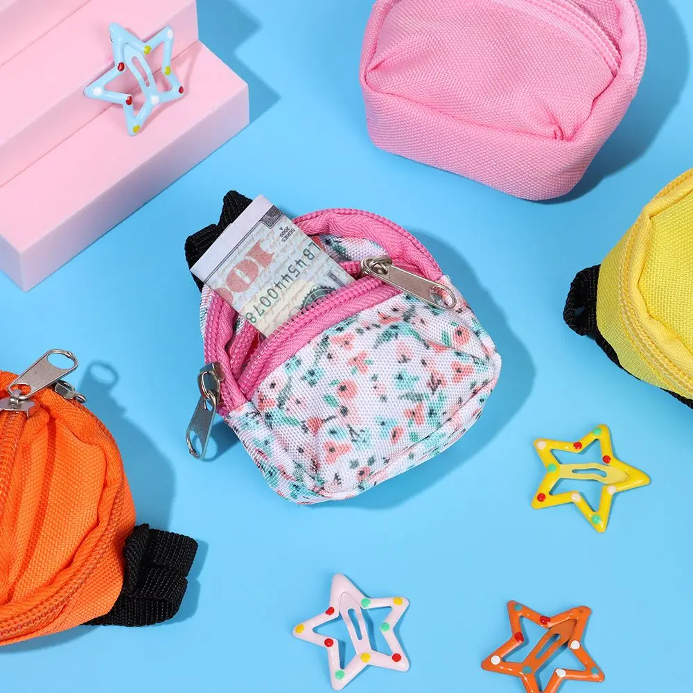 Doll Backpacks Doll Bags Cute School Bags Doll Accessories Toy Supplies for Doll Play Mini Zipper Doll Backpacks