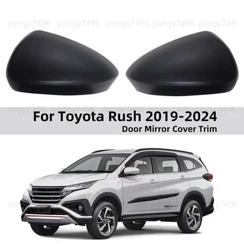 Accesorios retrovisores de coche para Toyota Rush 2019 2020 2021 2022 2023 cubiertas de espejo de puerta lateral de carbono negro brillante embellecedor