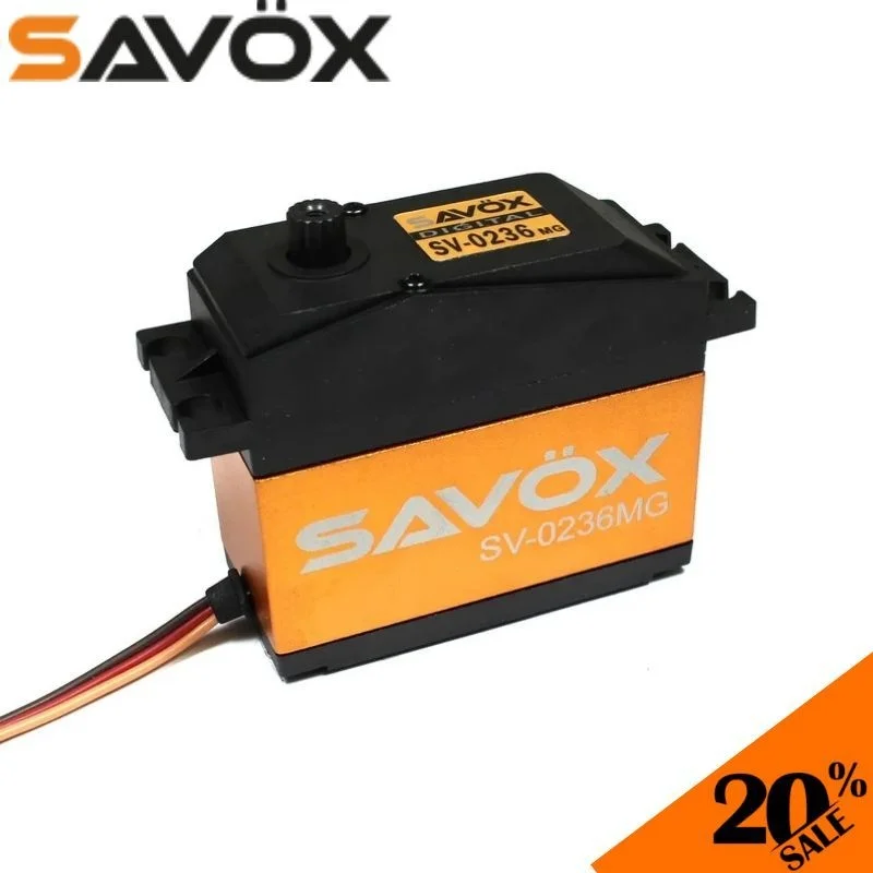 

Сервопривод Savox SV 0236 MG высоковольтный, масштаб 1/5, 0.17/555.5 при 7.4В, для радиоуправляемых машин, самолетов, вертолетов