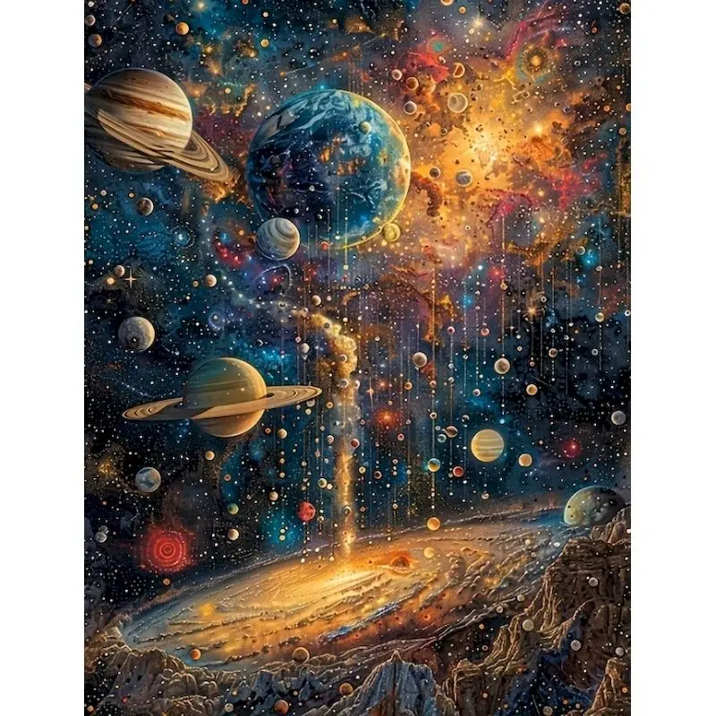 

PhotoCustom 5D DIY Diamond Painting Landscape Mosaic Planet Embroidery Complete Kit Creative Hobbies Home Decoration