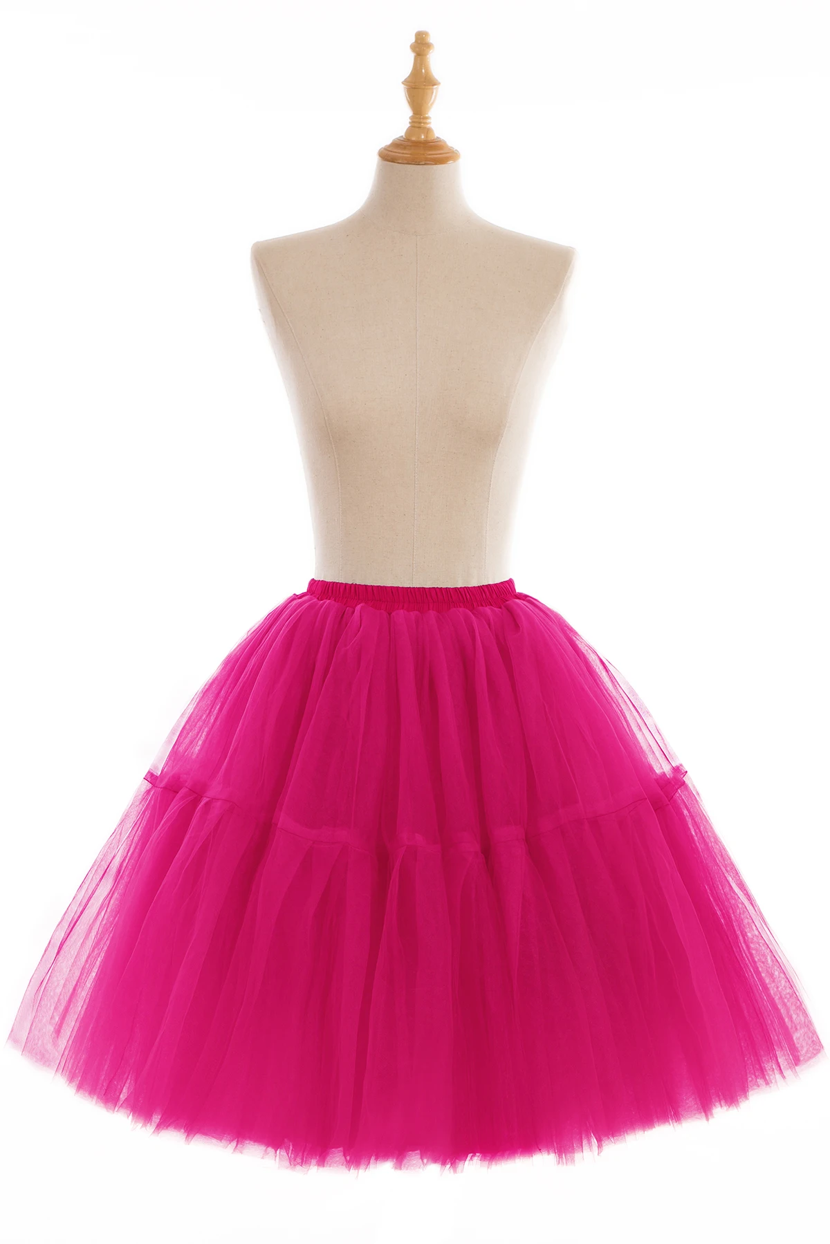 Tutu Skirts Fuchsia Multi-layer Tulle Fluffy Petticoat Underskirt Princess Ball Gown Pettiskirt Ballet Dance Women Party Skirt image 4