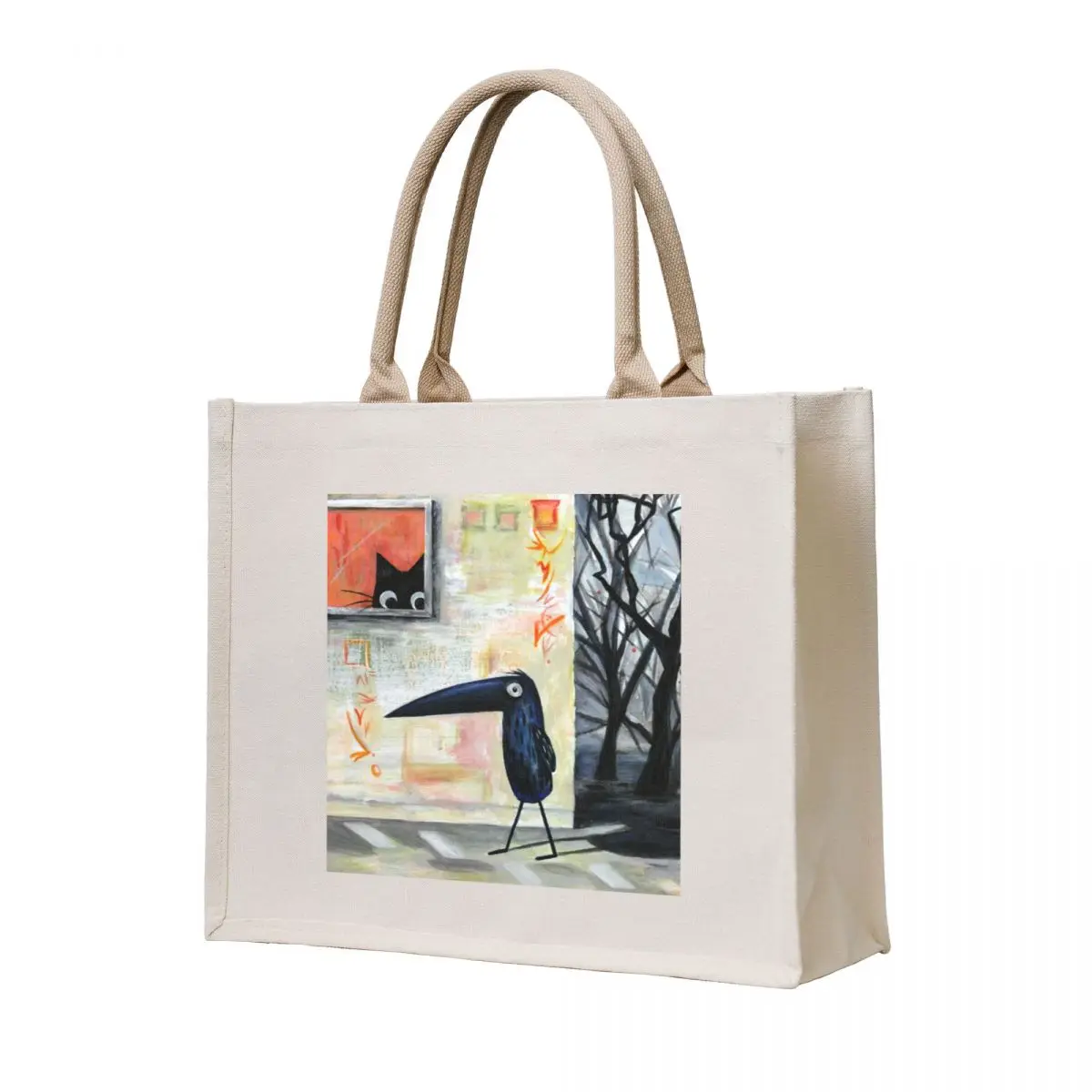 

Cat and Bird Tote Bag sac pour femme large size bags Lady bags