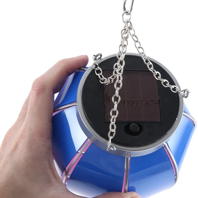 Linterna Solar con globo de aire caliente con luz de llama parpadeante, luces colgantes solares para exteriores impermeables para jardín Patio duradero