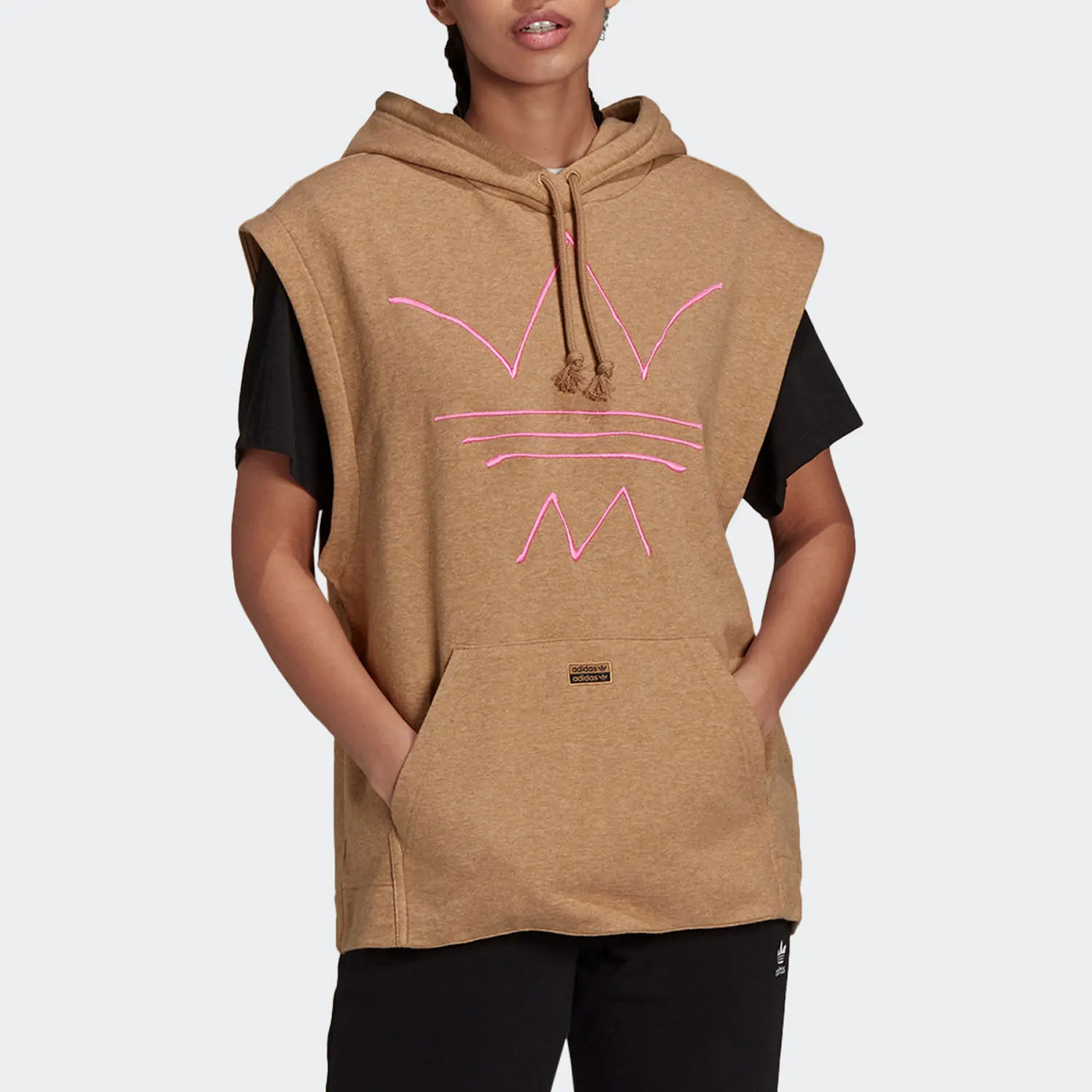 

Adidas Originals New Season Women's Trefoil Sleeveless Hooded Sports Sweatshirt GN4337