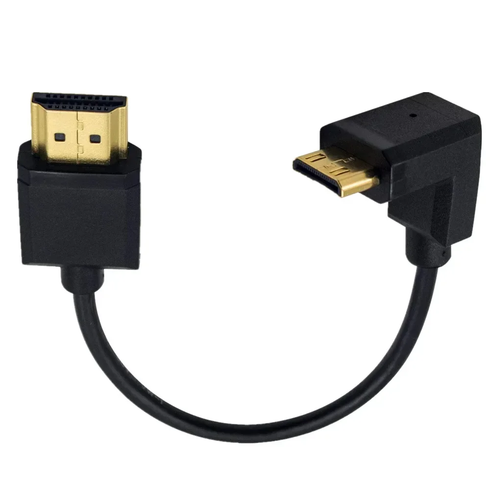 15cm Contacts 4K*2K 60Hz HDMI-compatible 2.0 to Mini HDMI-compatible 90 Degree HD High Speed Super Thin Cable High Quality