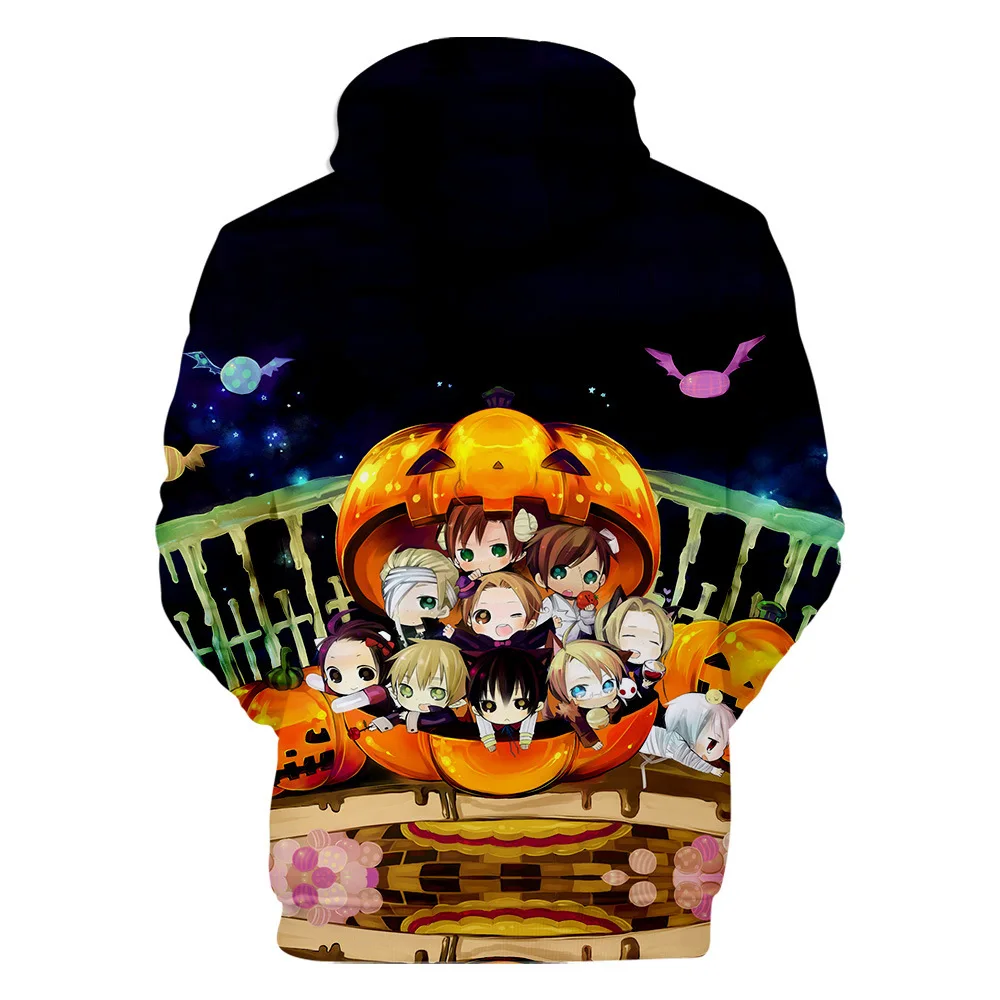 Nowości Odzież Dziecięca Bluza z Kapturem z Nadrukiem Cyfrowym 3D Długi Rękaw Seria Halloween Modny Chiński Producent Jesień 2025