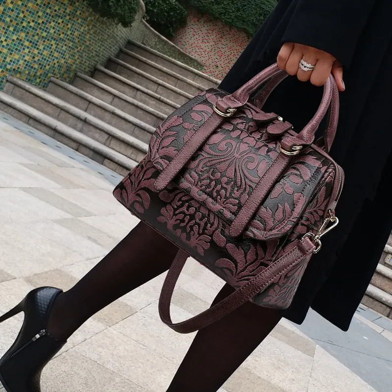 bags for women shoulder bag handbags crossbody bags for women Vintage printing New model 2024 Big fashion bag Large capacity