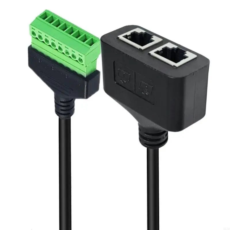 Extender Ethernet Ethernet 4x7E 2port RJ45 CAT6 8P8C a 8PIN adaptador tornillo terminal soldadura