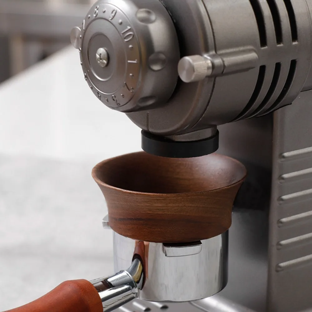 Wood Coffee Dosing Ring 51/53/58mm Prevent Flying Powder Portafilter Coffee Catcher Ring Magnetic Coffee Powder Ring Espresso