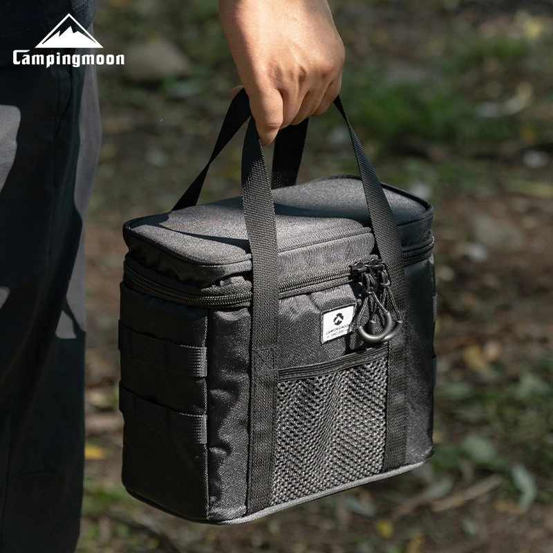 B-OM Glass Beer Cup Bag Double Cup Camping Portable Glass Cup Anti collision and Cushioning Protection Bag with Handle